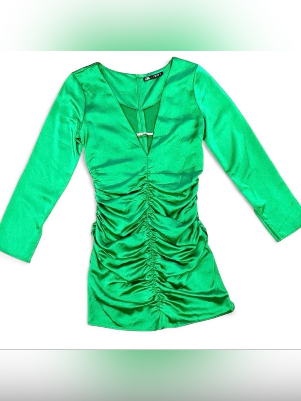 Zara Women’s Elegant Green Mini Dress | Size: S | NWOT